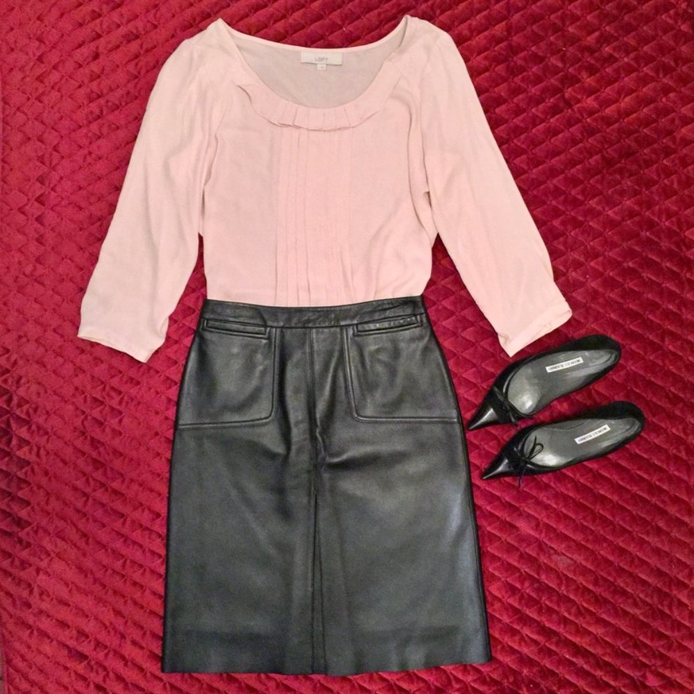 Vintage Soft Leather Skirt